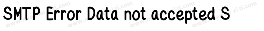 SMTP Error Data not accepted SMTP字体转换